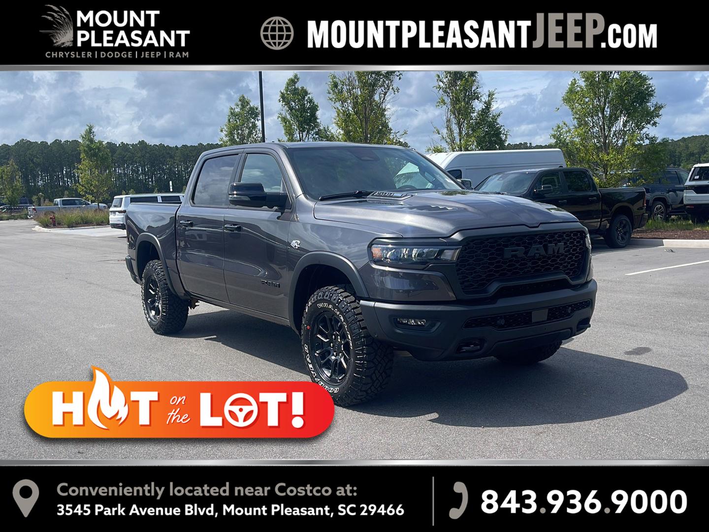 Gray (Granite Crystal Metallic Clearcoat) 2026 RAM 1500 Pickup Truck Four-Wheel Drive 8-Speed Automatic