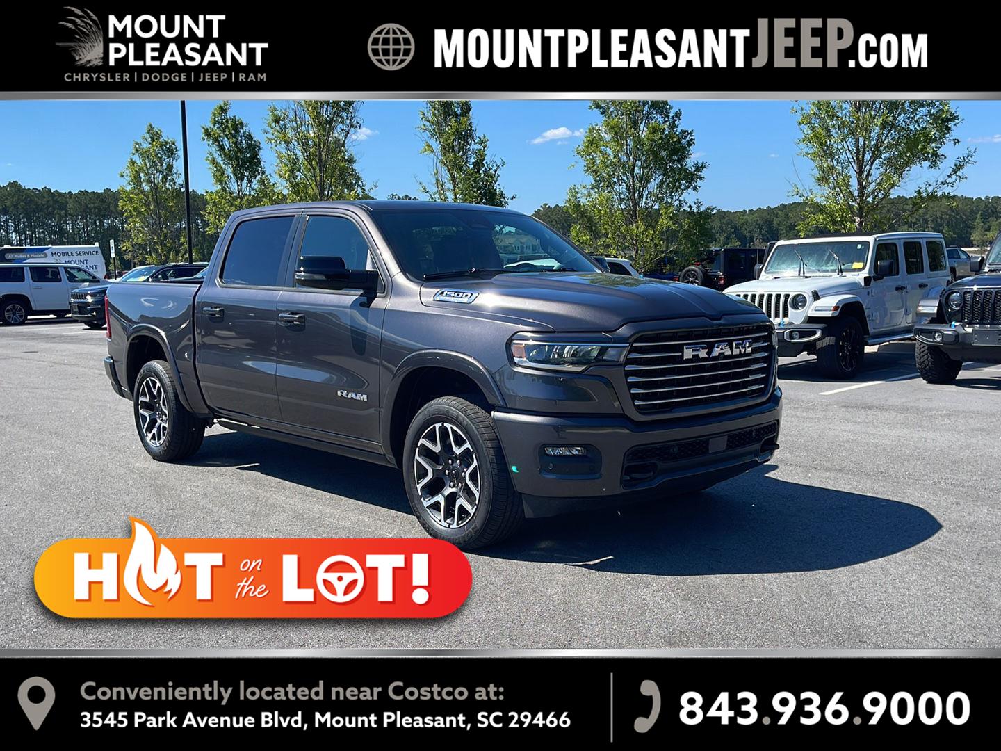Gray (Granite Crystal Metallic Clearcoat) 2026 RAM 1500 Pickup Truck Four-Wheel Drive 8-Speed Automatic