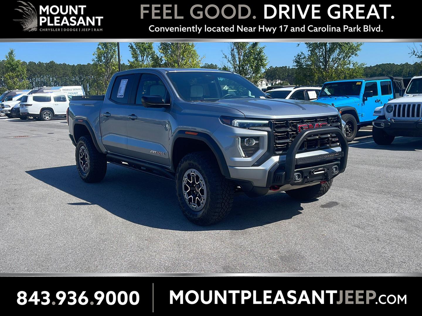 Sterling Metallic 2023 GMC Canyon AT4X Crew Cab 4WD Pickup Truck Four-Wheel Drive 8-Speed Automatic