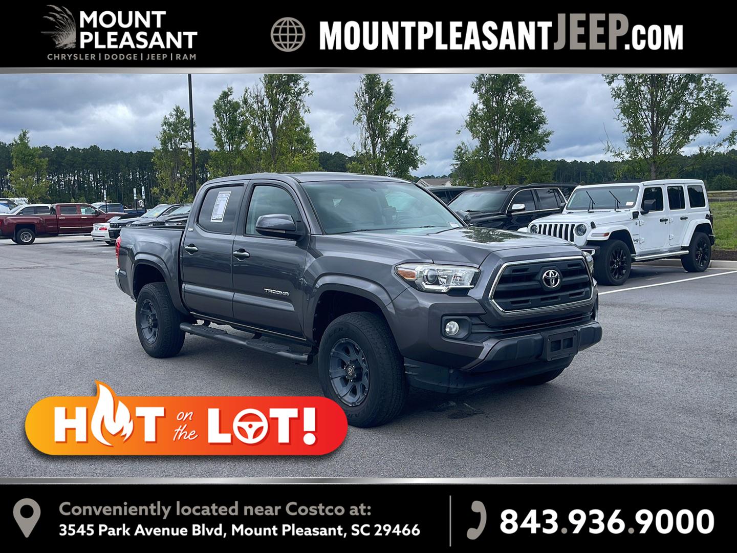 Magnetic Gray Metallic 2016 Toyota Tacoma Pickup Truck 4X2 6-Speed Automatic