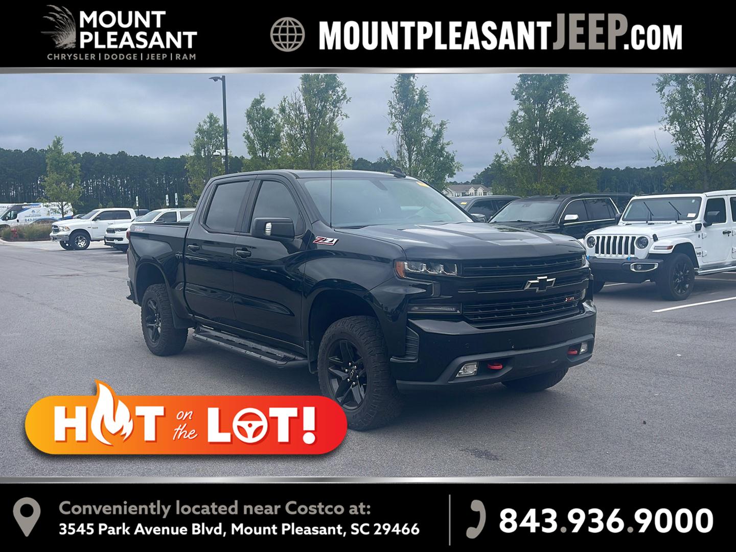 Black 2019 Chevrolet Silverado 1500 Pickup Truck Four-Wheel Drive 8-Speed Automatic