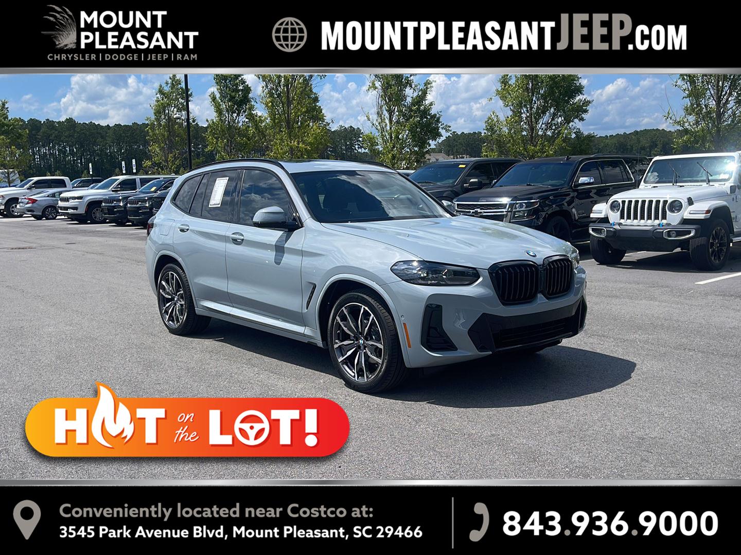 Gray (Brooklyn Grey Metallic) 2024 BMW X3 SUV / Crossover Rear-Wheel Drive Automatic
