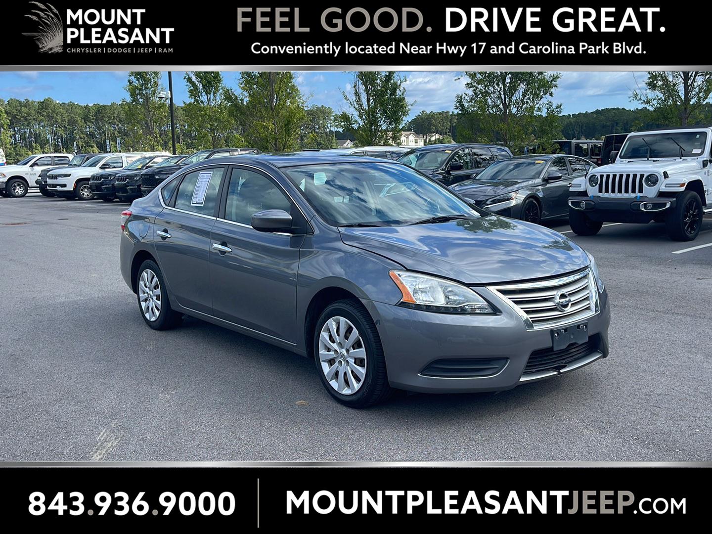 Gray (Gun Metallic) 2015 Nissan Sentra Sedan Front-Wheel Drive Continuously Variable Transmission