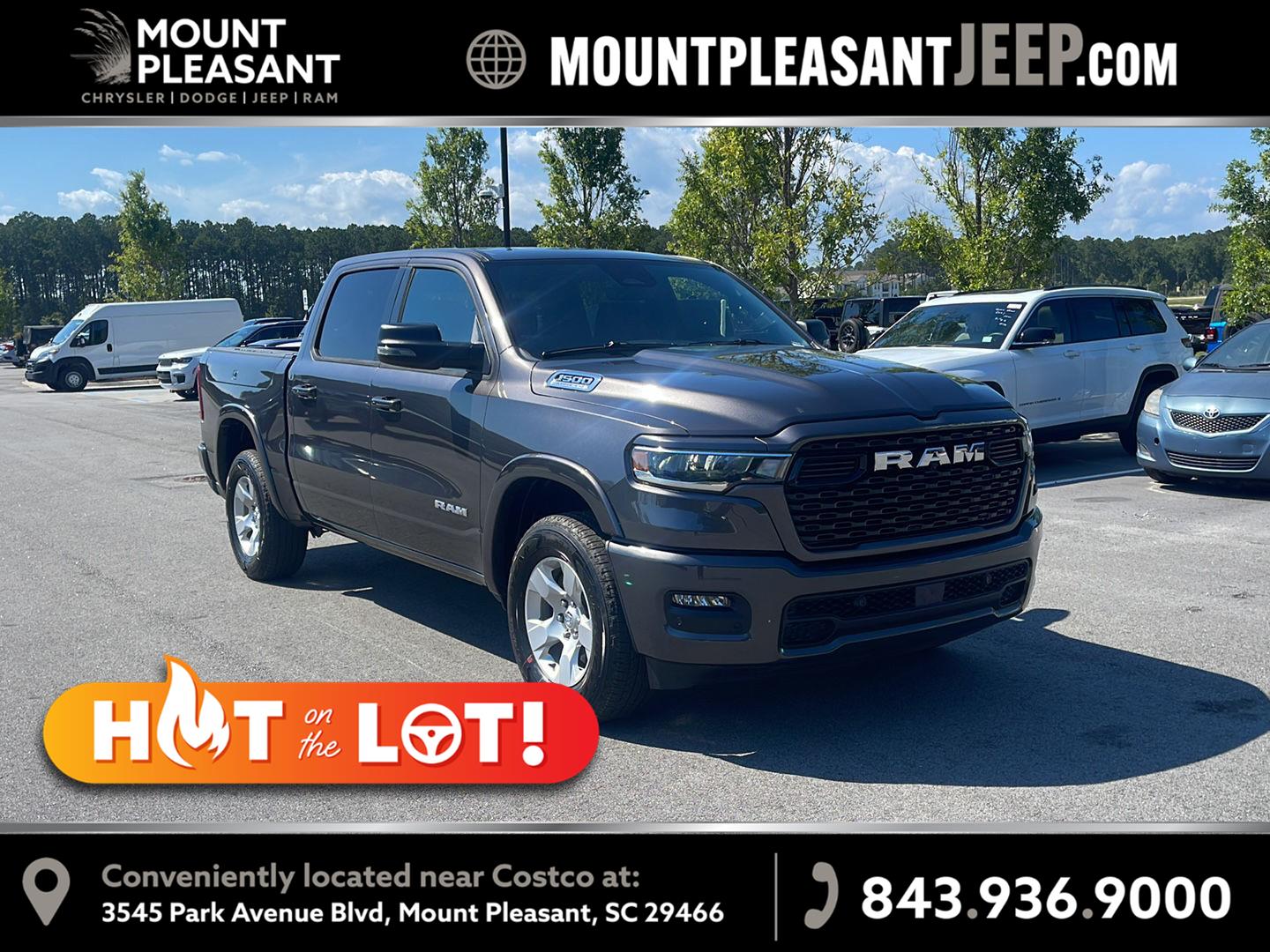 Gray (Granite Crystal Metallic Clearcoat) 2026 RAM 1500 Pickup Truck Four-Wheel Drive 8-Speed Automatic