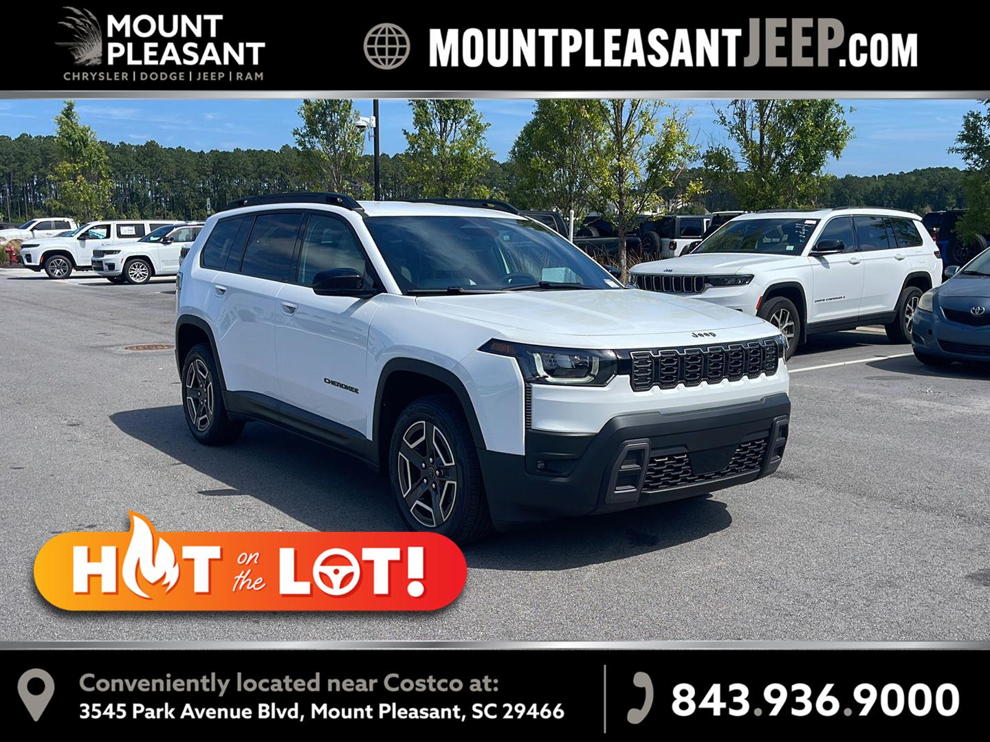 Bright White Clearcoat 2026 Jeep Cherokee SUV / Crossover Four-Wheel Drive Automatic