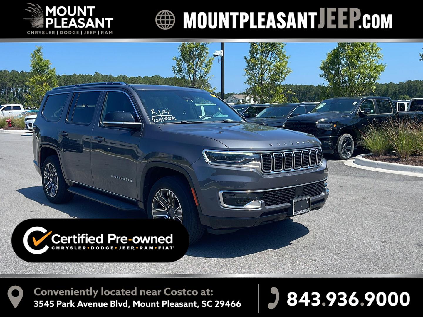 Baltic Gray Metallic Clearcoat 2024 Jeep Wagoneer SUV / Crossover Four-Wheel Drive 8-Speed Automatic