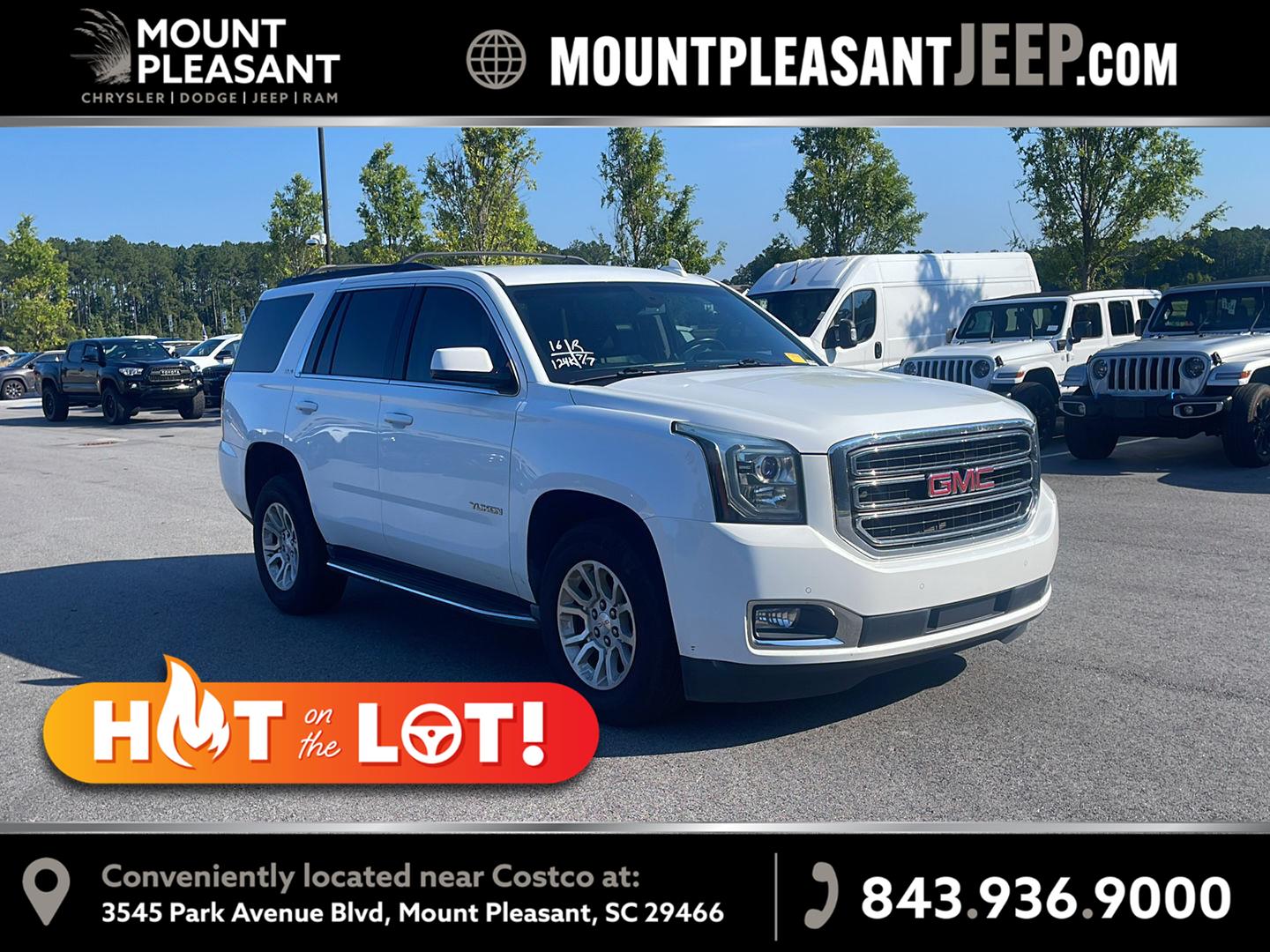 Summit White 2016 GMC Yukon SUV / Crossover Four-Wheel Drive 6-Speed Automatic