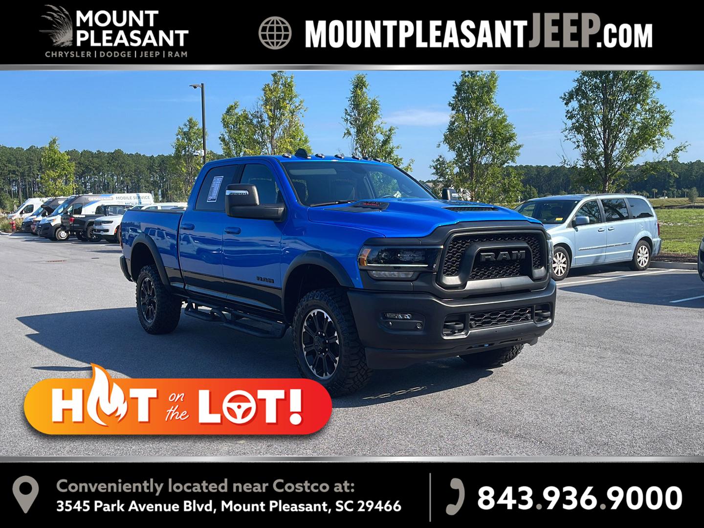 Hydro Blue Pearlcoat 2024 RAM 2500 Pickup Truck Four-Wheel Drive 8-Speed Automatic