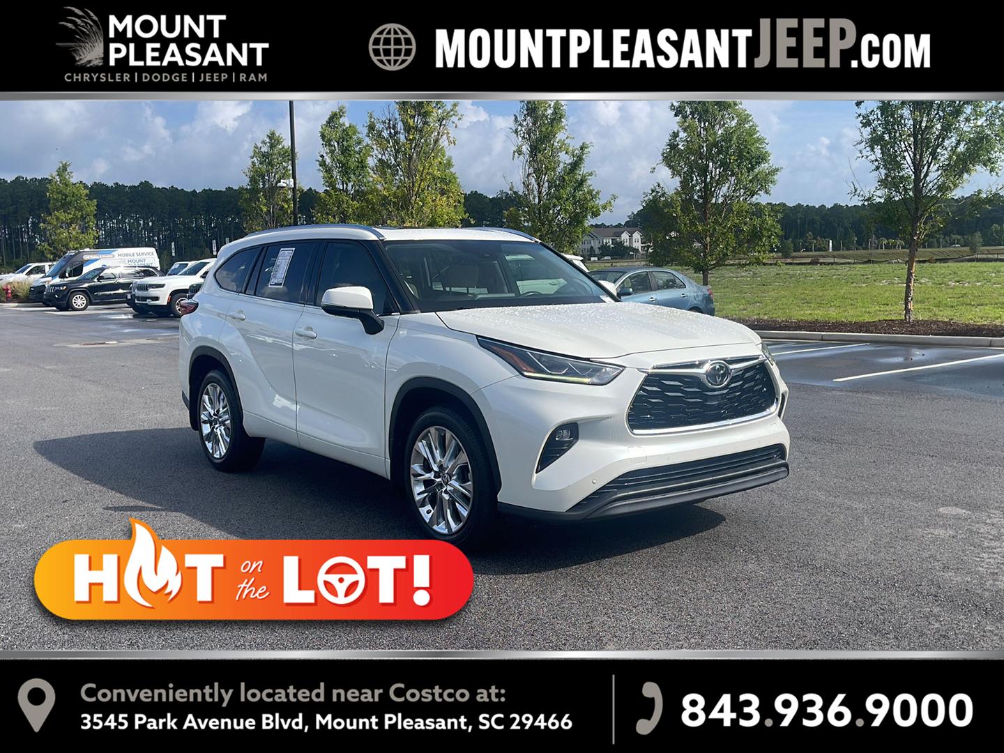 White (Blizzard Pearl) 2021 Toyota Highlander SUV / Crossover Front-Wheel Drive 8-Speed Automatic