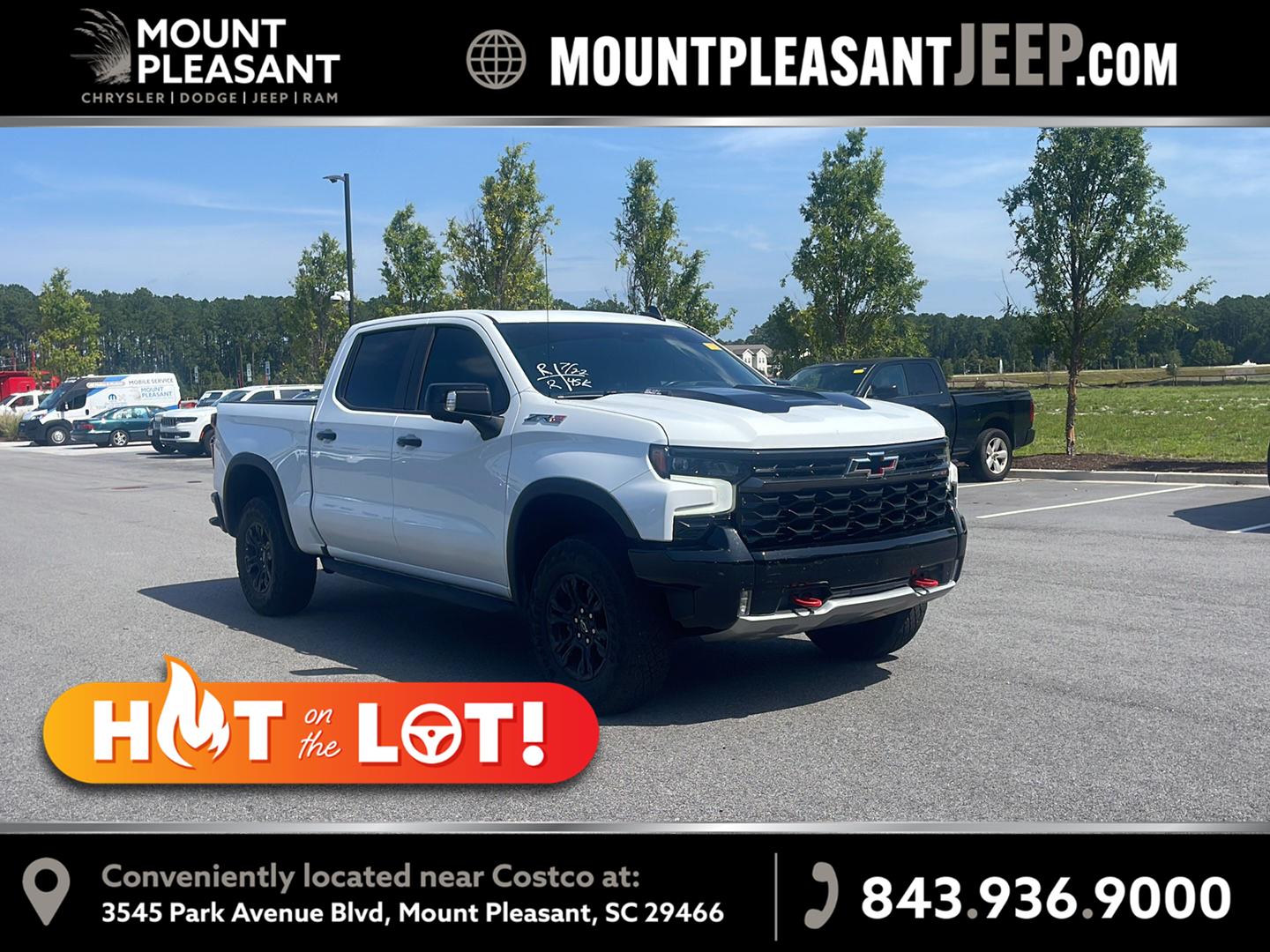 Summit White 2023 Chevrolet Silverado 1500 Pickup Truck Four-Wheel Drive Automatic