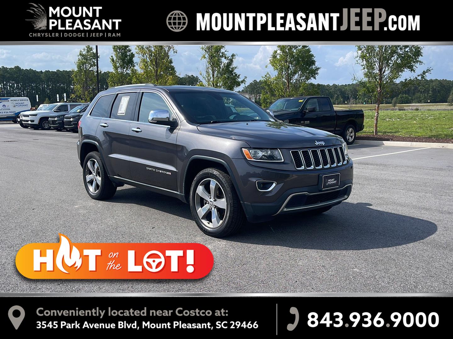 Gray (Granite Crystal Metallic Clearcoat) 2016 Jeep Grand Cherokee SUV / Crossover Four-Wheel Drive 8-Speed Automatic