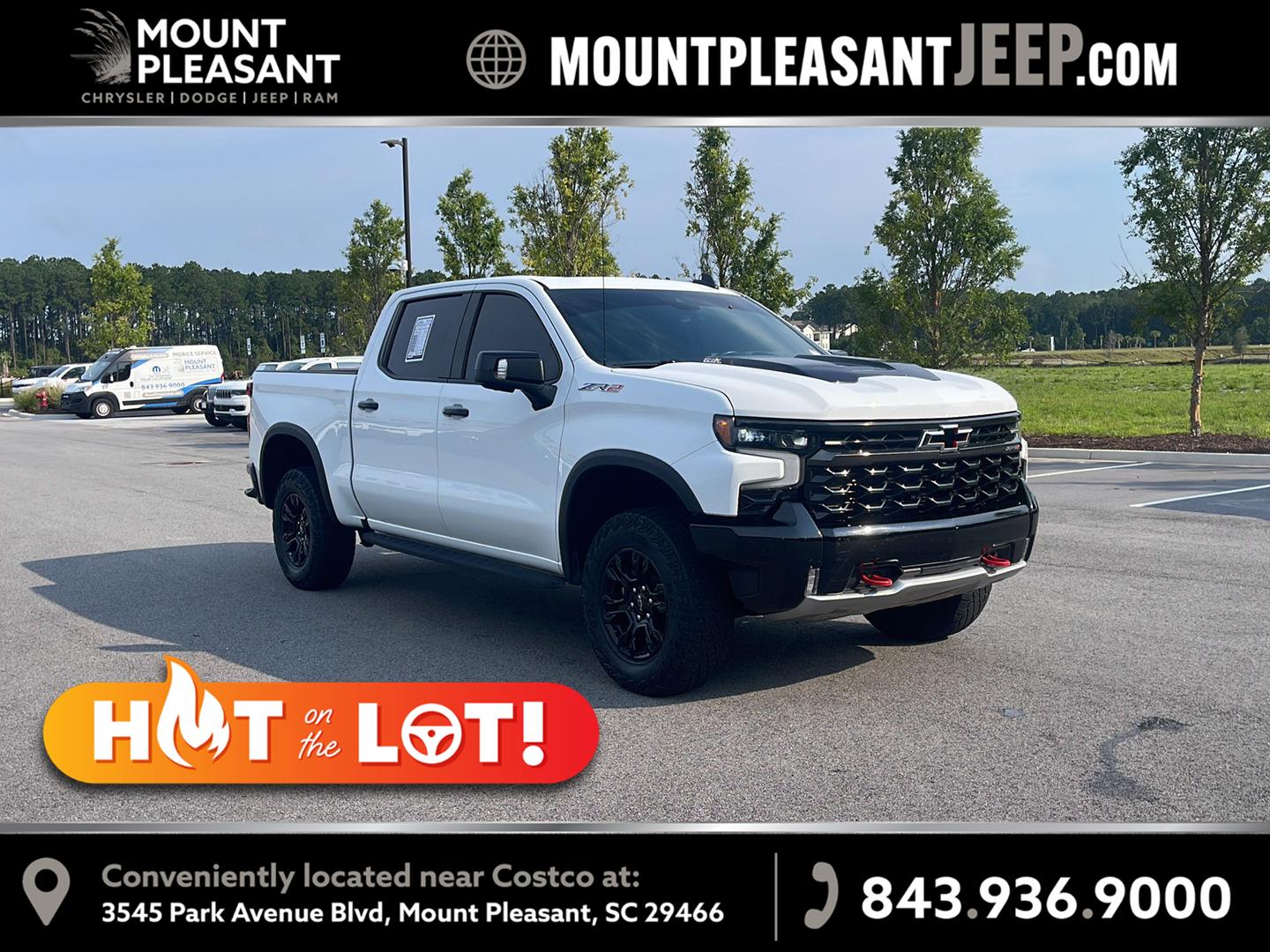 Summit White 2023 Chevrolet Silverado 1500 Pickup Truck Four-Wheel Drive Automatic
