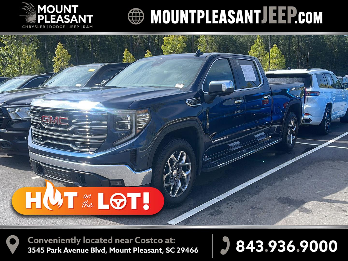 Pacific Blue Metallic 2023 GMC Sierra 1500 Pickup Truck Four-Wheel Drive