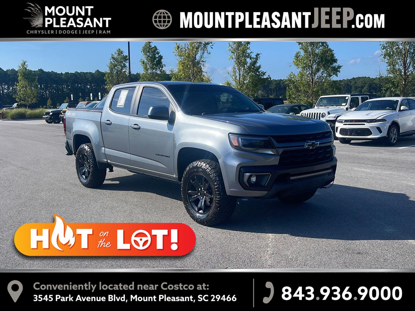 Gray (Satin Steel Metallic) 2022 Chevrolet Colorado Pickup Truck Four-Wheel Drive 8-Speed Automatic
