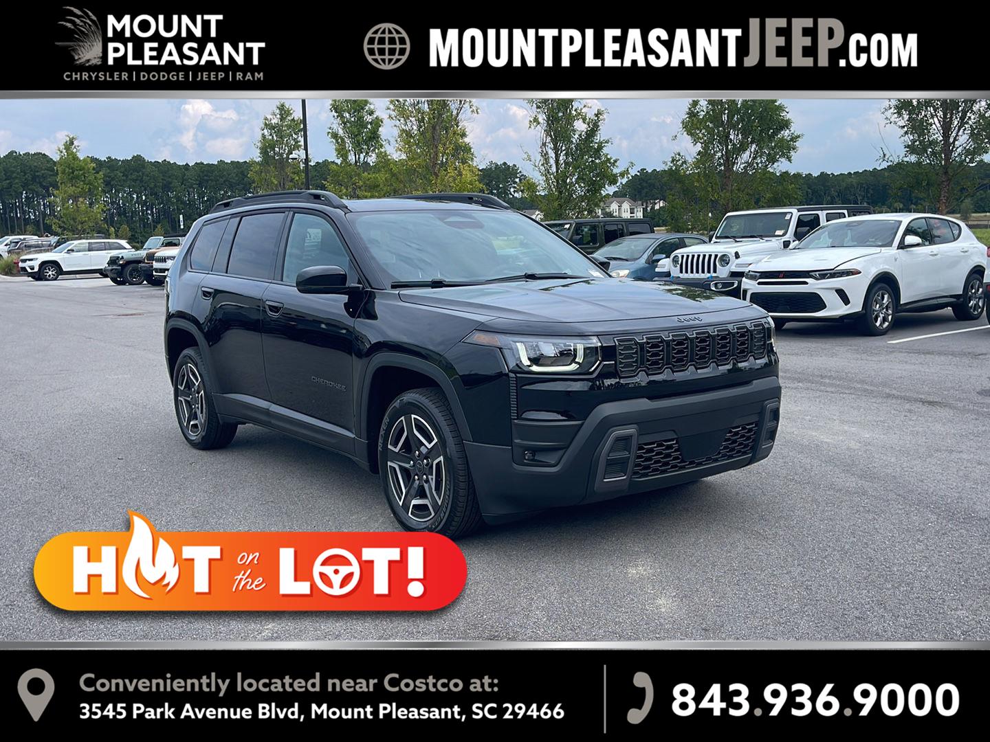 Diamond Black Crystal Pearlcoat 2026 Jeep Cherokee SUV / Crossover Four-Wheel Drive Automatic