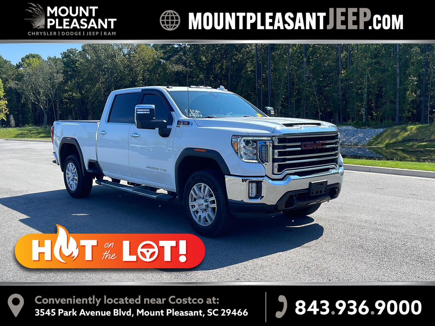 Summit White 2022 GMC Sierra 2500HD Pickup Truck Four-Wheel Drive 6-Speed Automatic