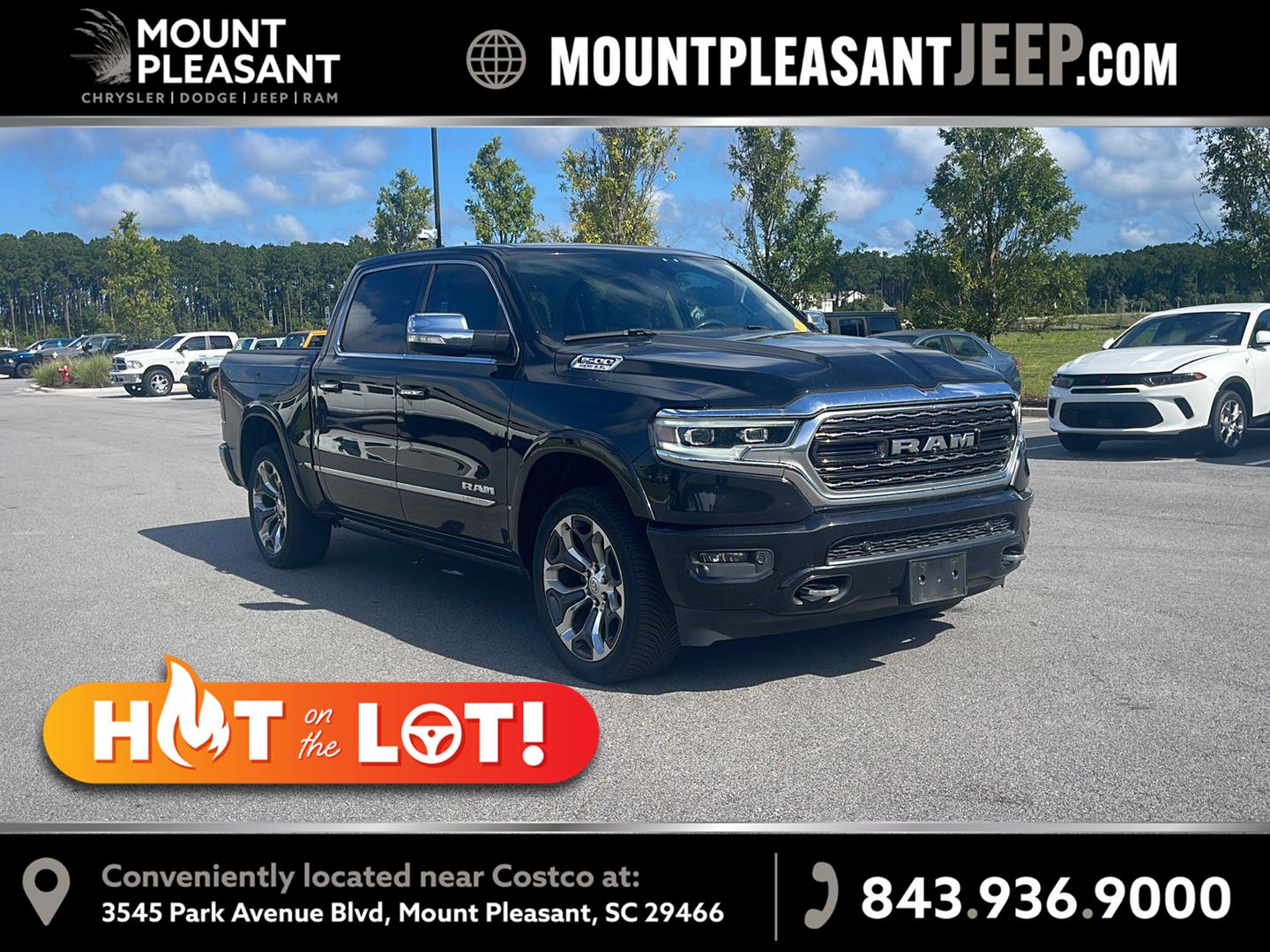 Diamond Black Crystal Pearlcoat 2020 RAM 1500 Pickup Truck Four-Wheel Drive 8-Speed Automatic