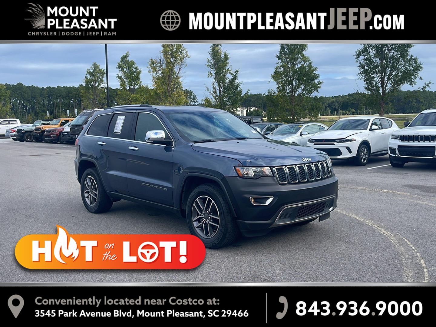 Slate Blue Pearlcoat 2019 Jeep Grand Cherokee SUV / Crossover 4X2 8-Speed Automatic