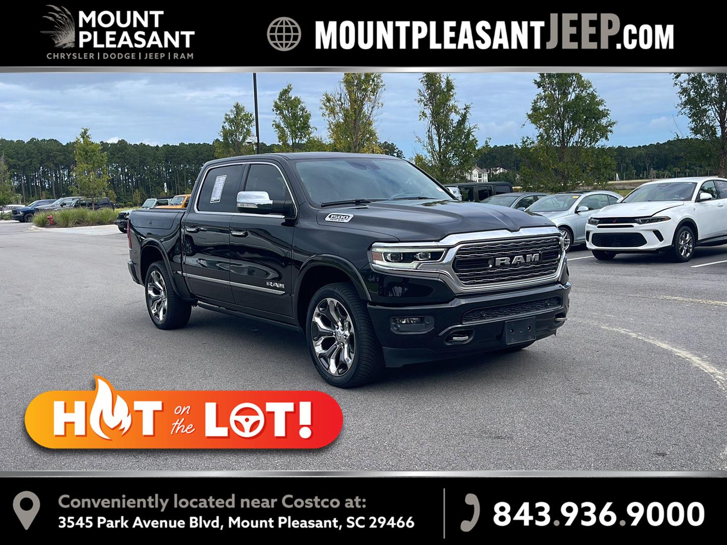 Diamond Black Crystal Pearlcoat 2020 RAM 1500 Pickup Truck Four-Wheel Drive 8-Speed Automatic