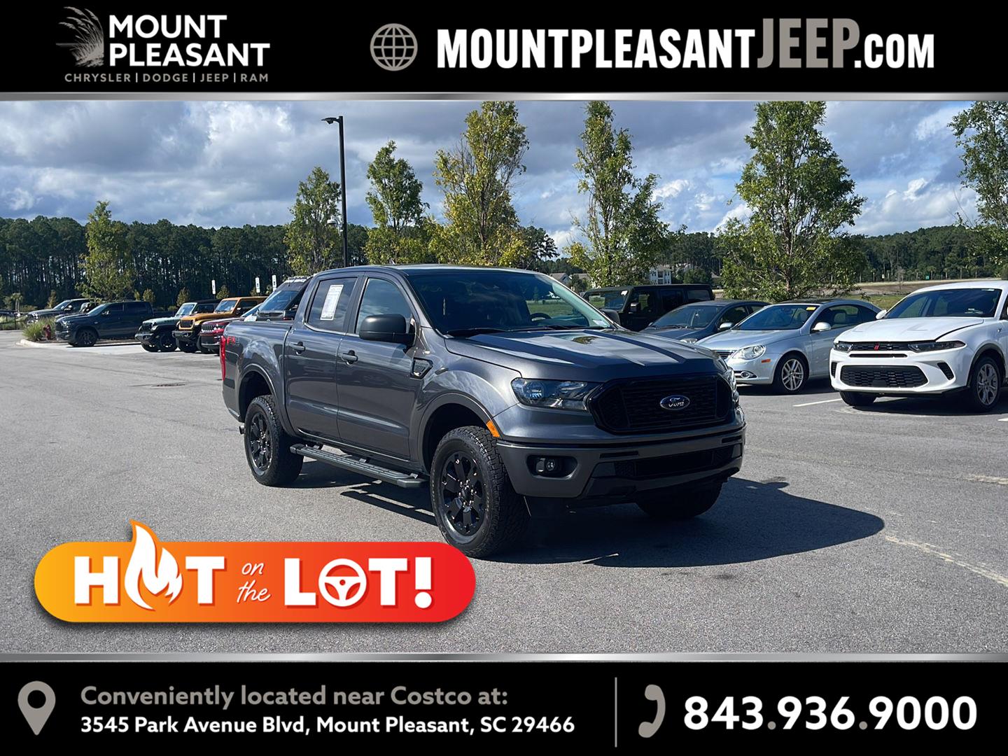 Gray (Magnetic) 2020 Ford Ranger Pickup Truck Four-Wheel Drive Automatic