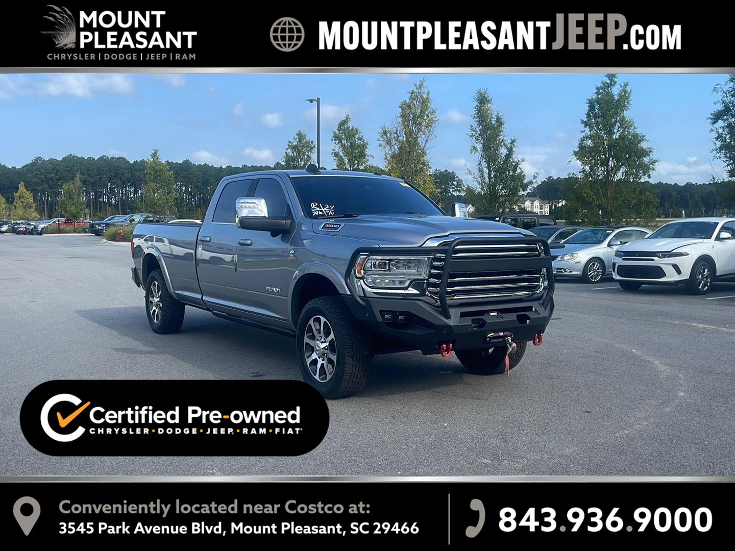 Billet Silver Metallic Clearcoat 2024 RAM 3500 Pickup Truck Four-Wheel Drive 6-Speed Automatic