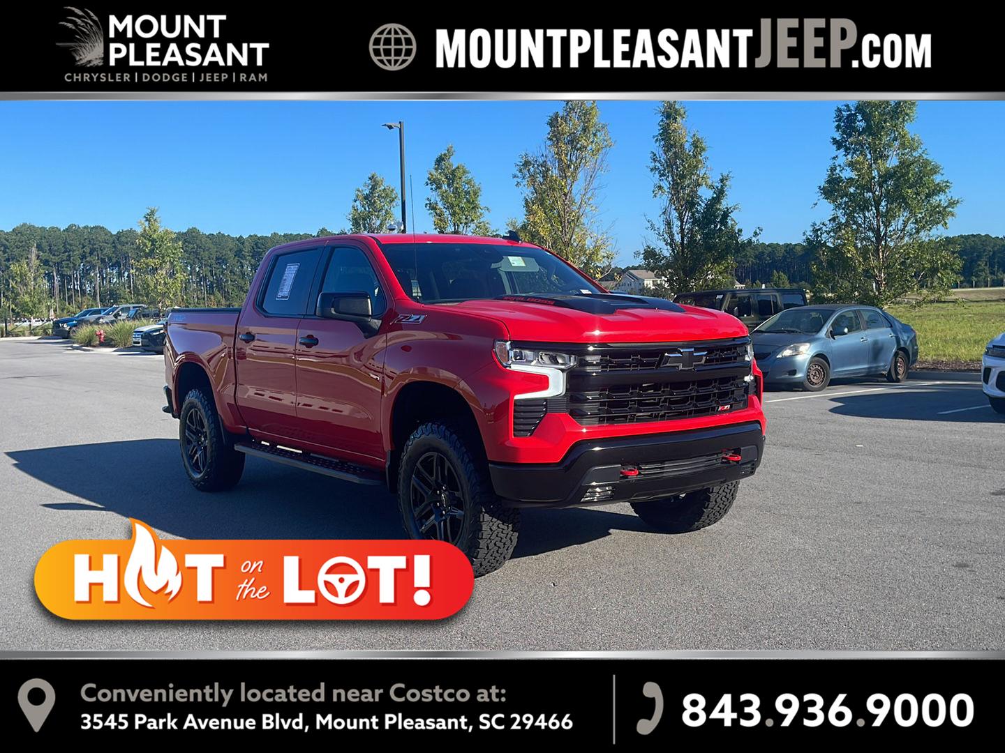 Red Hot 2024 Chevrolet Silverado 1500 Pickup Truck Four-Wheel Drive Automatic
