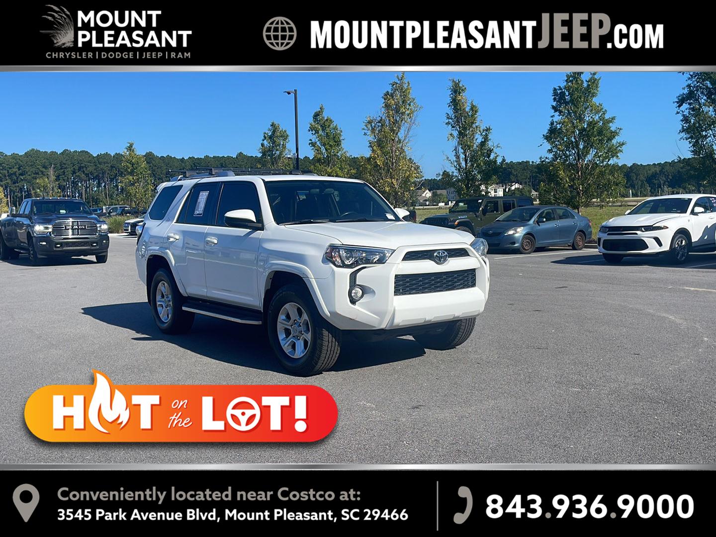 Super White 2016 Toyota 4Runner SUV / Crossover Four-Wheel Drive Automatic