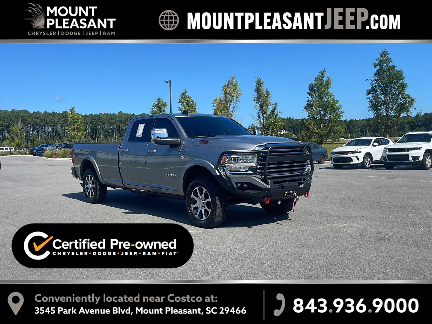 Billet Silver Metallic Clearcoat 2024 RAM 3500 Pickup Truck Four-Wheel Drive 6-Speed Automatic