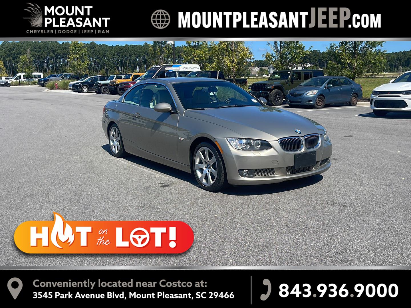 Gray (Platinum Bronze Metallic) 2008 BMW 3 Series Convertible Rear-Wheel Drive 6-Speed Manual