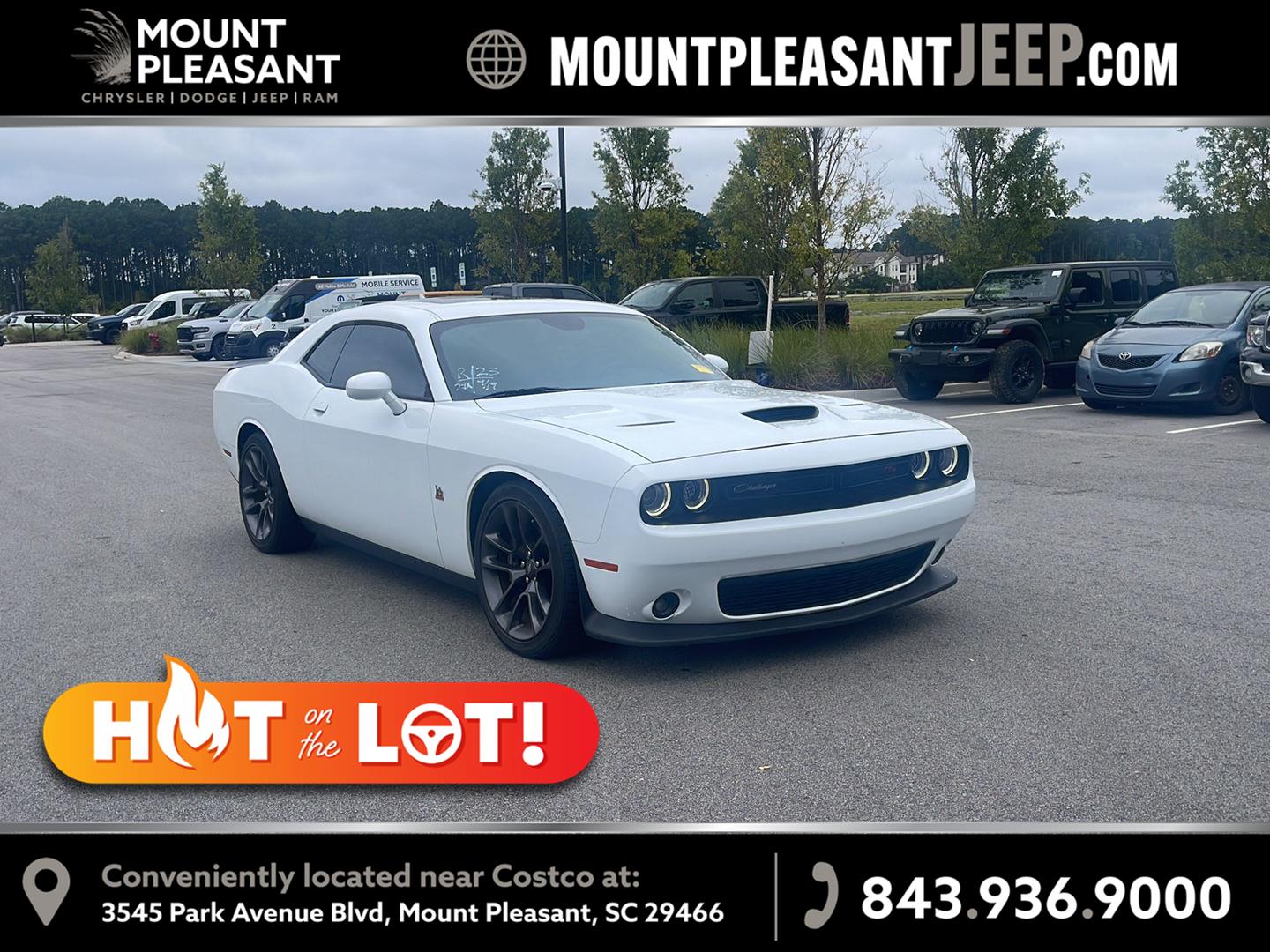 White Knuckle Clearcoat 2023 Dodge Challenger Coupe Rear-Wheel Drive 8-Speed Automatic