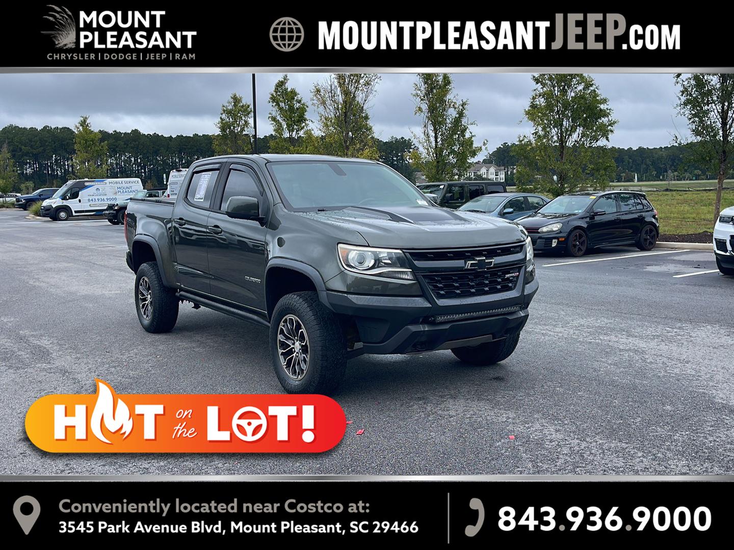 Deepwood Green Metallic 2017 Chevrolet Colorado Pickup Truck Four-Wheel Drive 8-Speed Automatic