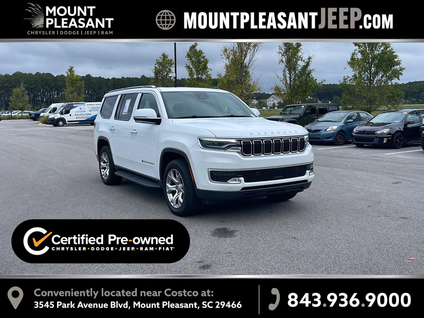 Bright White Clearcoat 2022 Jeep Wagoneer SUV / Crossover 4X2 8-Speed Automatic