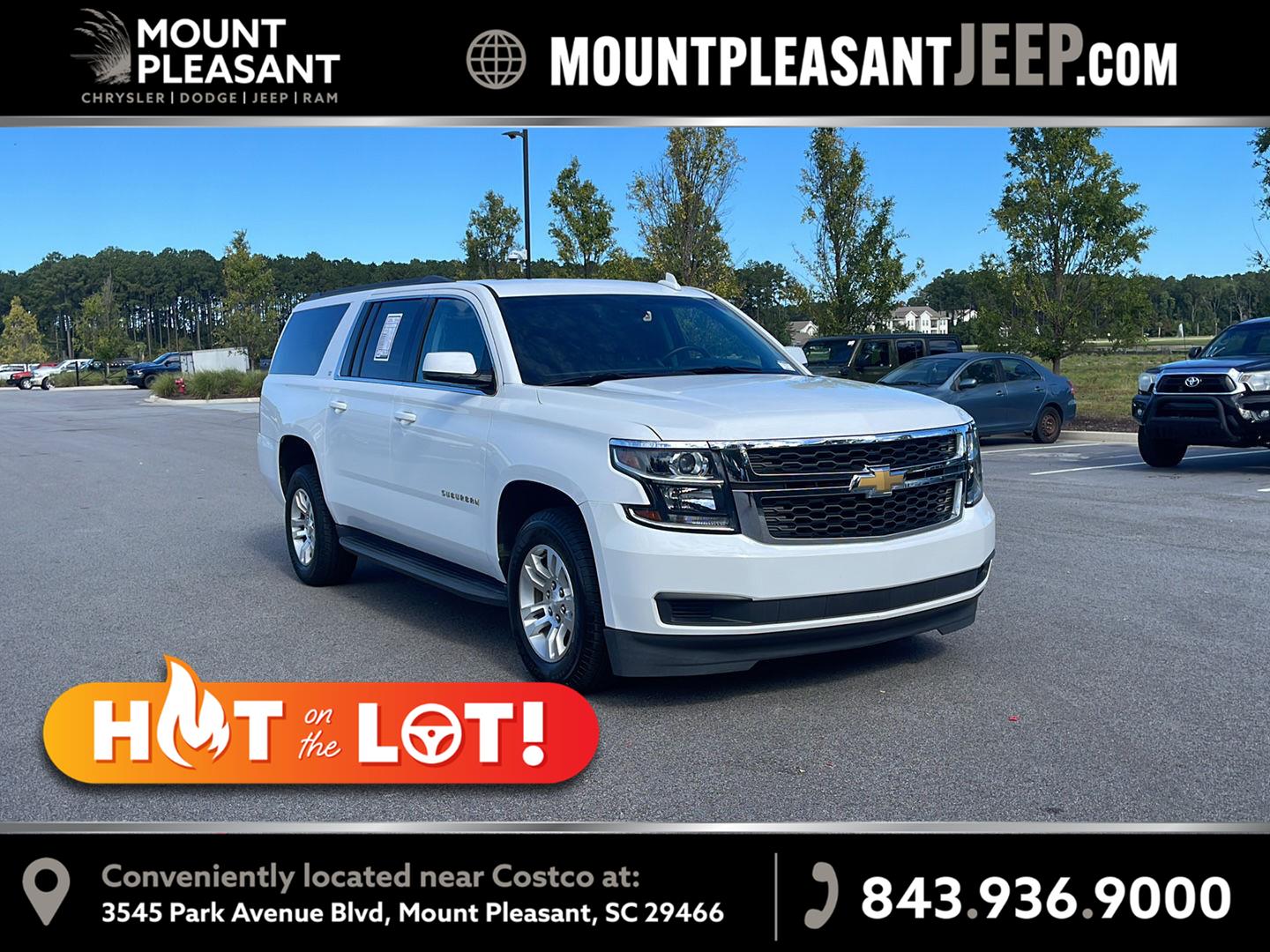 Summit White 2020 Chevrolet Suburban SUV / Crossover 4X2 6-Speed Automatic