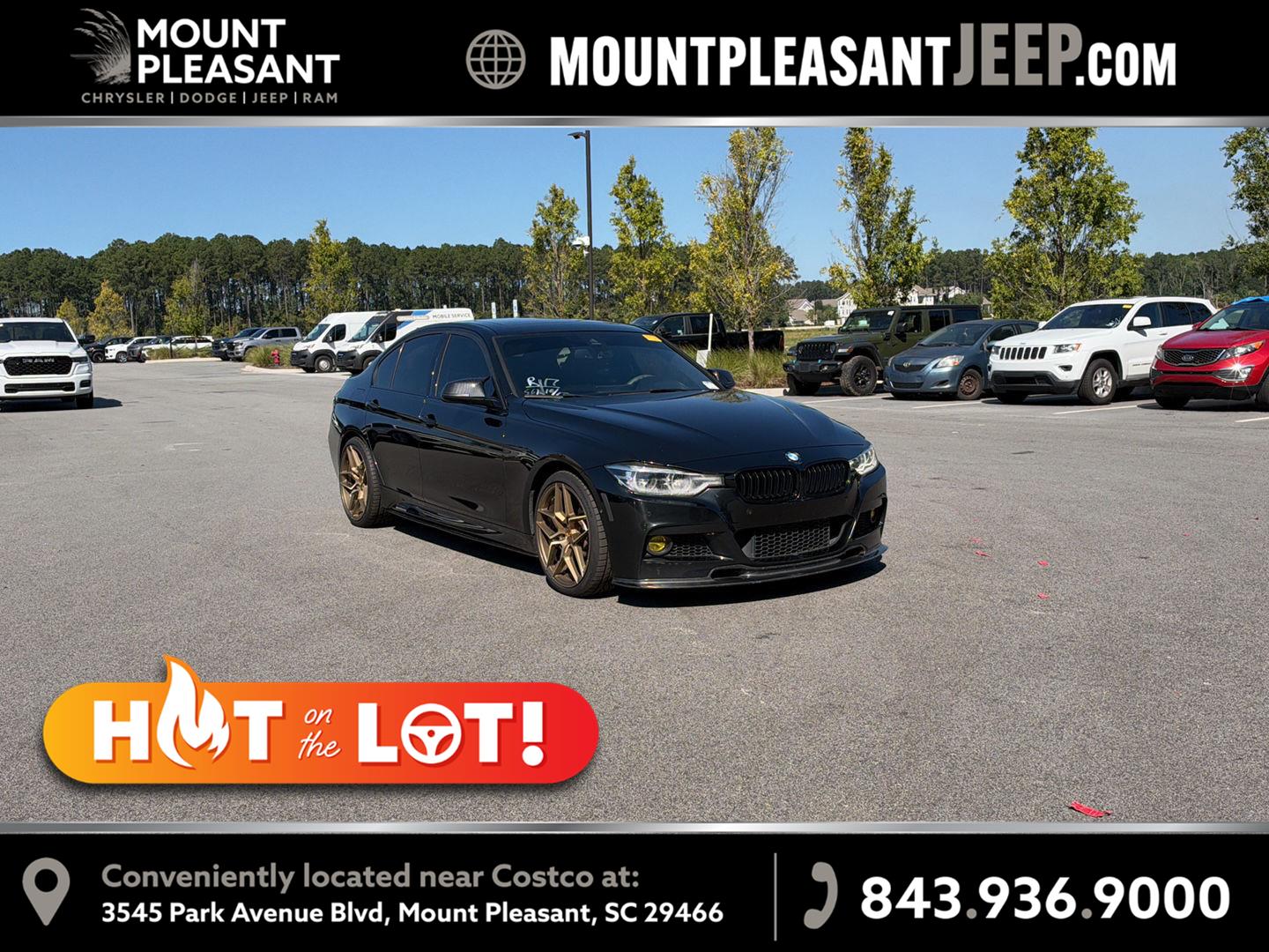 Black Sapphire Metallic 2017 BMW 3 Series Sedan Rear-Wheel Drive Automatic