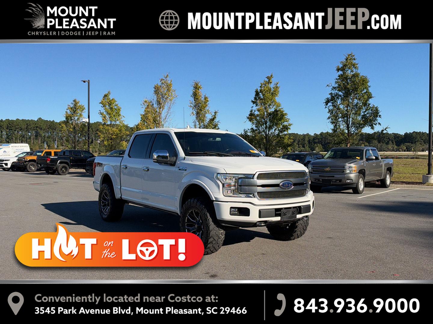 Star White Metallic Tri-Coat 2020 Ford F-150 Pickup Truck Four-Wheel Drive Automatic