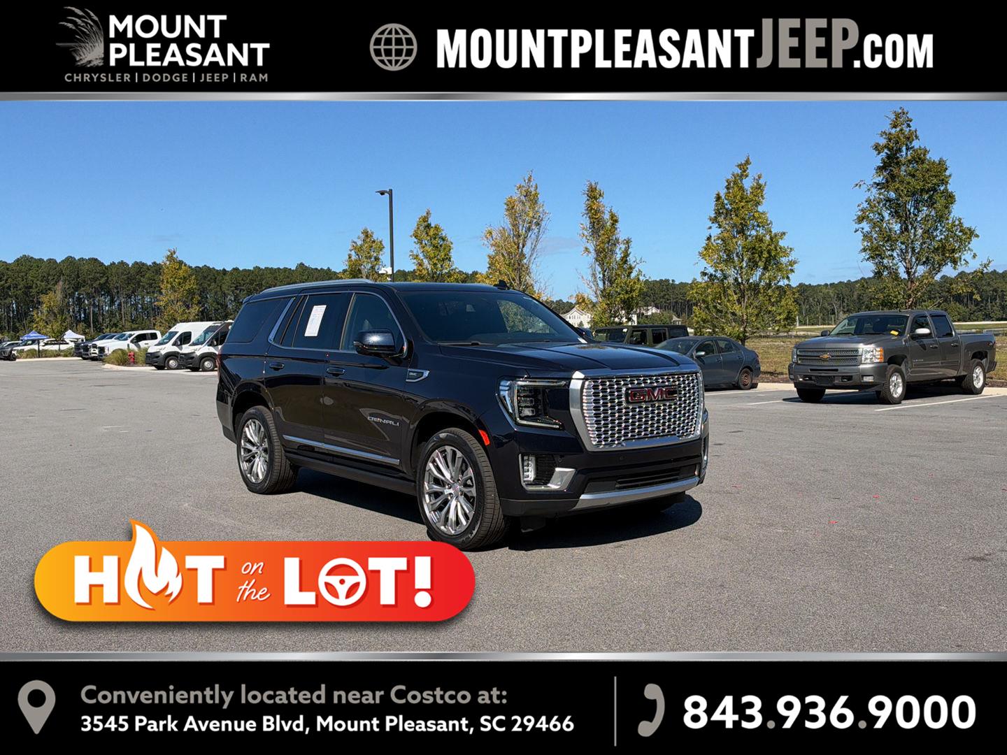 Midnight Blue Metallic 2023 GMC Yukon SUV / Crossover Four-Wheel Drive Automatic