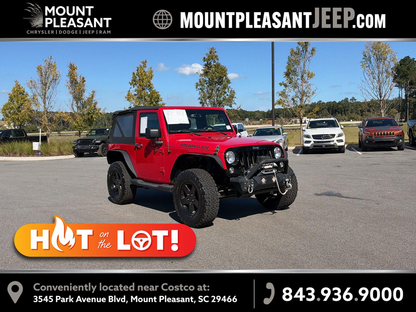 Firecracker Red Clearcoat 2016 Jeep Wrangler SUV / Crossover Four-Wheel Drive 6-Speed Manual