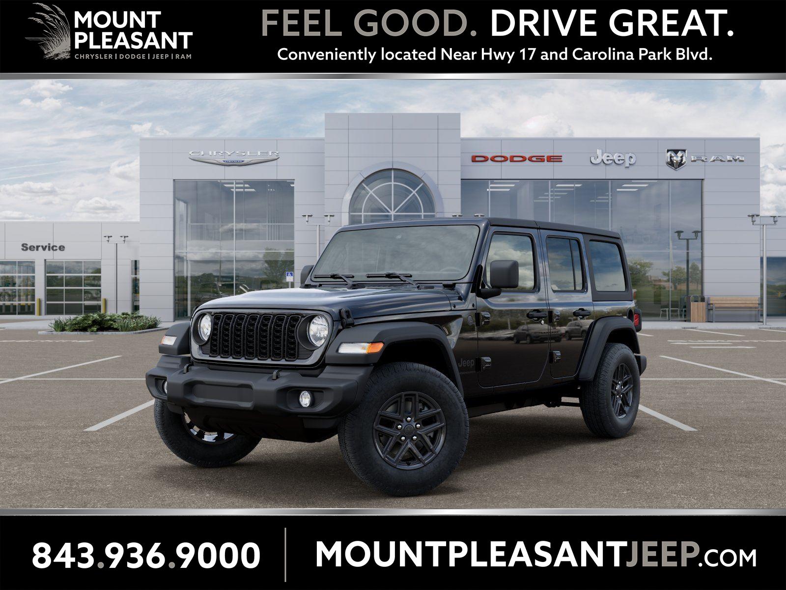 Black Clearcoat 2026 Jeep Wrangler Sport 4-Door 4WD SUV / Crossover Four-Wheel Drive 8-Speed Automatic