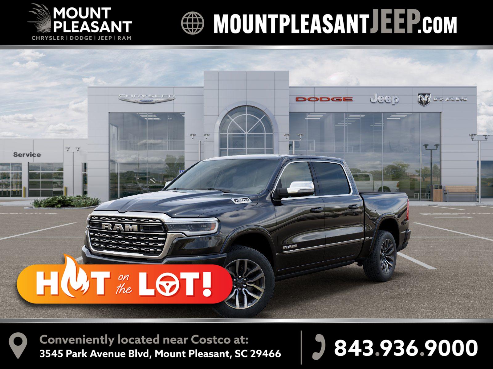 Diamond Black Crystal Pearlcoat 2026 RAM 1500 Pickup Truck Four-Wheel Drive 8-Speed Automatic