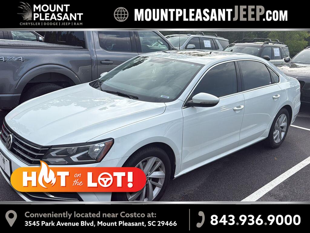 Pure White 2018 Volkswagen Passat Sedan Front-Wheel Drive Automatic