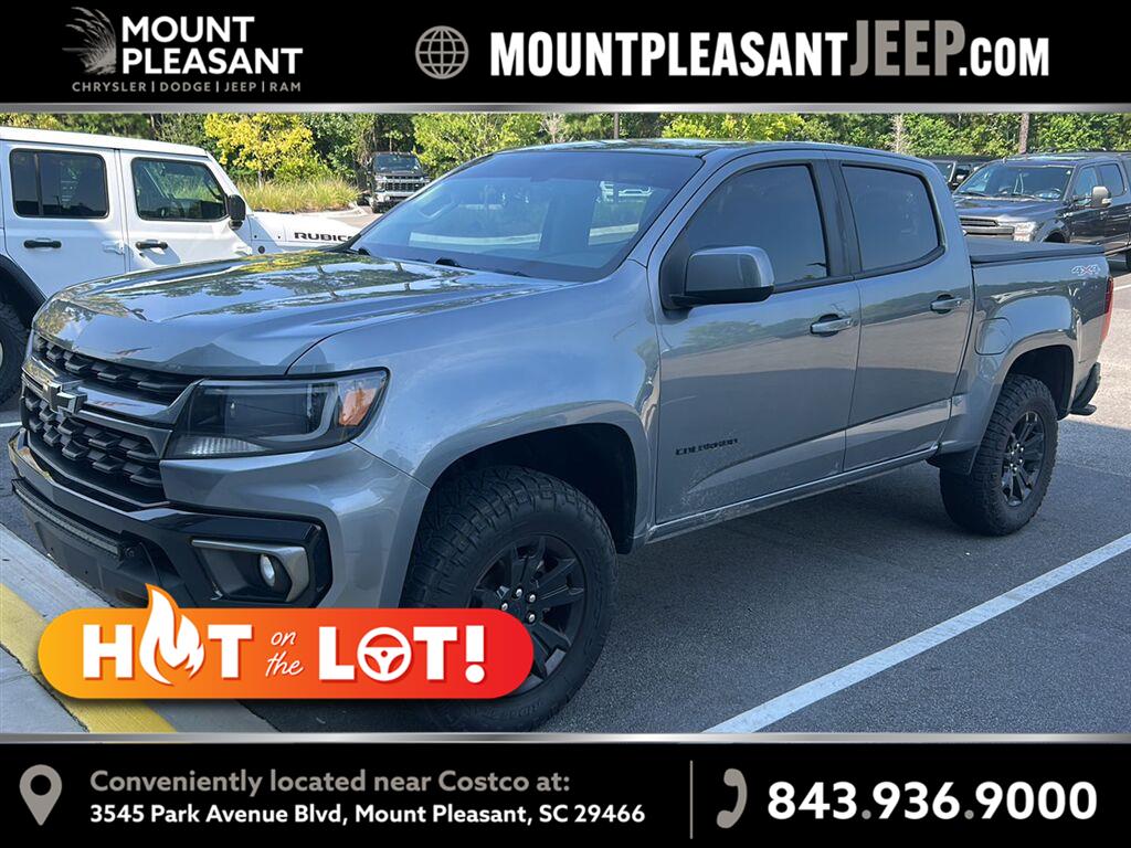 Gray (Satin Steel Metallic) 2022 Chevrolet Colorado Pickup Truck Four-Wheel Drive 8-Speed Automatic