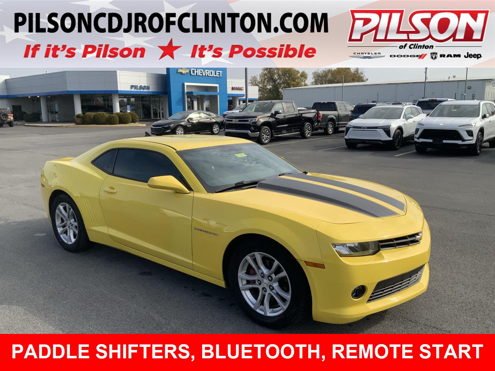 Yellow 2014 Chevrolet Camaro Coupe Rear-Wheel Drive 