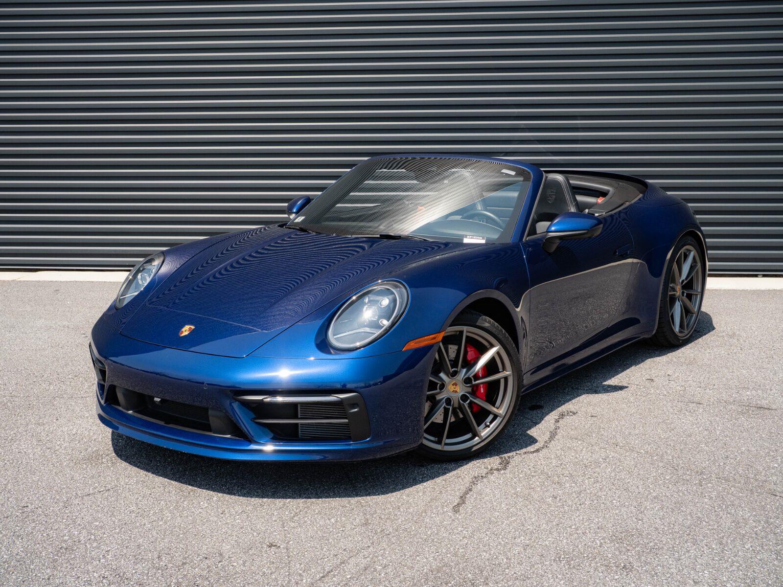 Gentian Blue Metallic 2021 Porsche 911 Convertible Rear-Wheel Drive 8-Speed Automatic