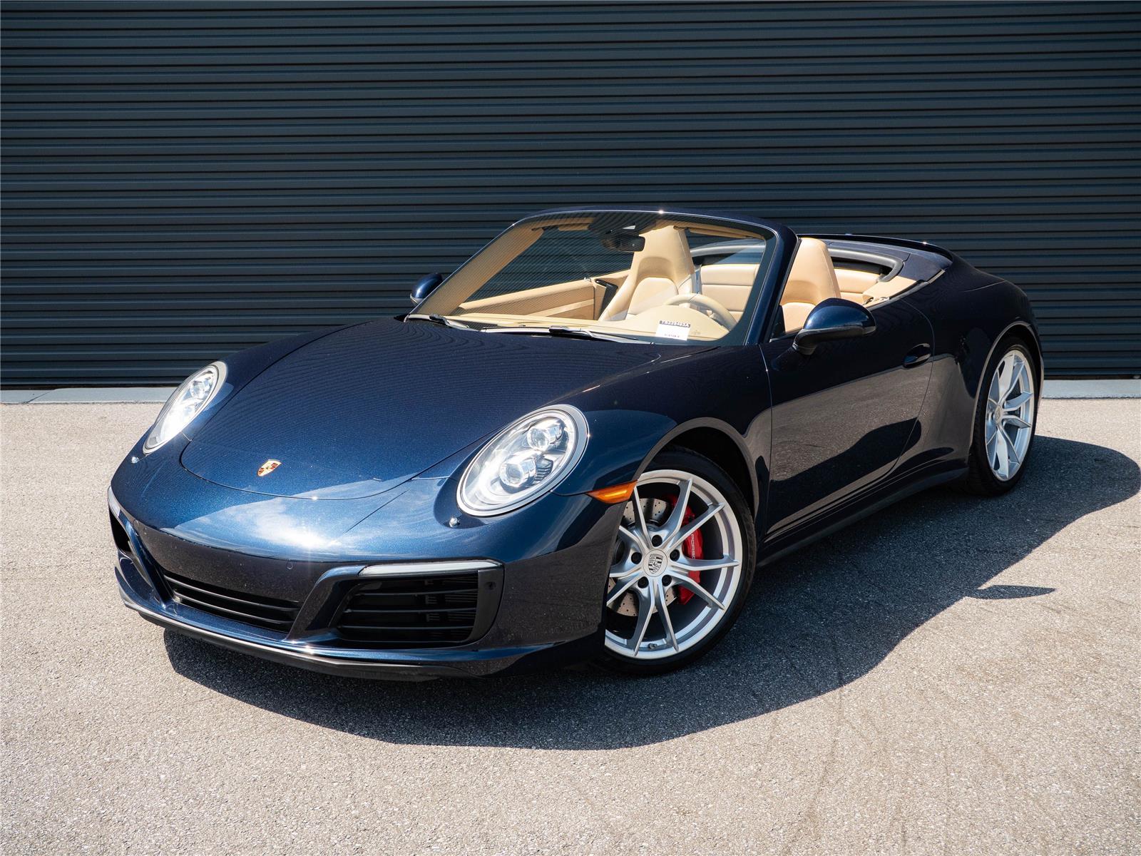 Night Blue 2017 Porsche 911 Convertible All-Wheel Drive 7-Speed Automatic
