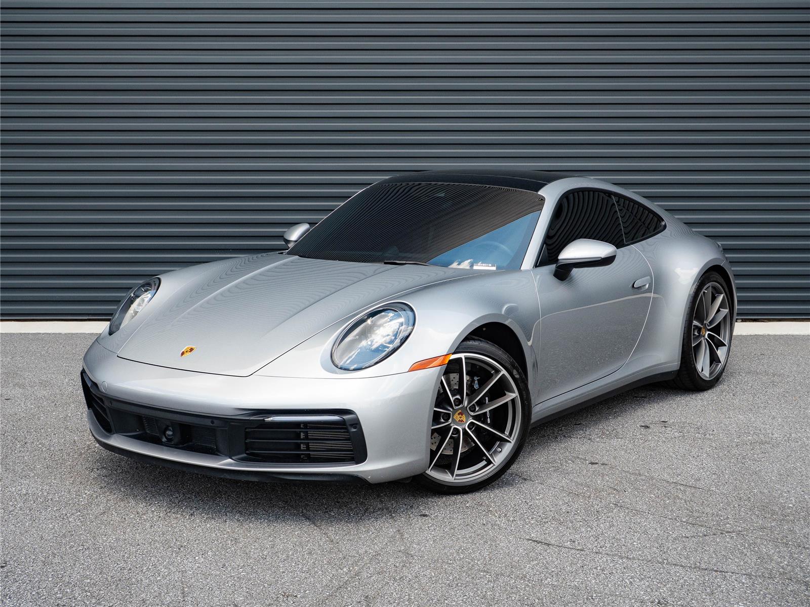 GT Silver Metallic 2020 Porsche 911 Coupe Rear-Wheel Drive 8-Speed Automatic
