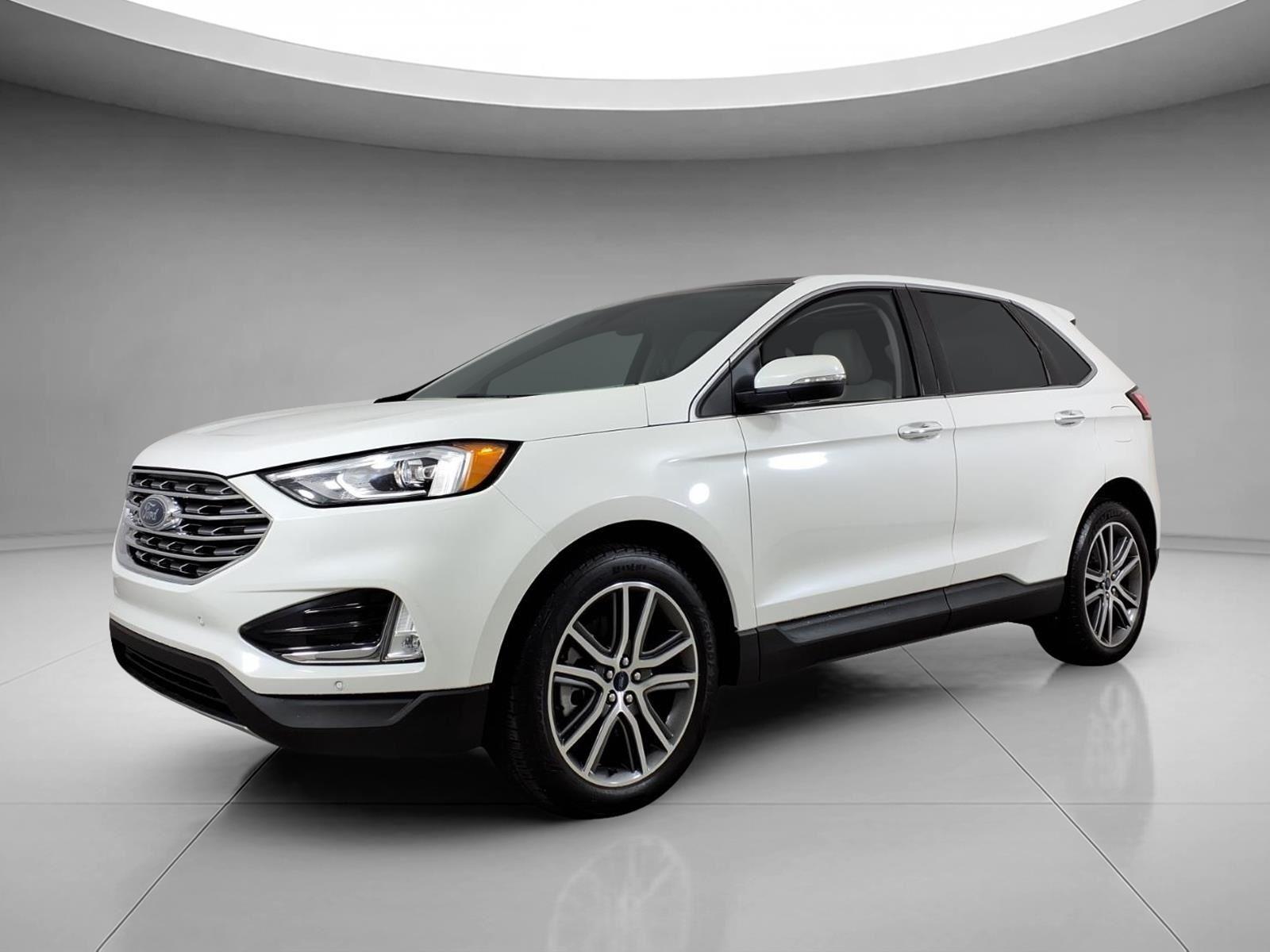 Star White Metallic Tri-Coat 2021 Ford Edge Titanium AWD SUV / Crossover All-Wheel Drive 8-Speed Automatic