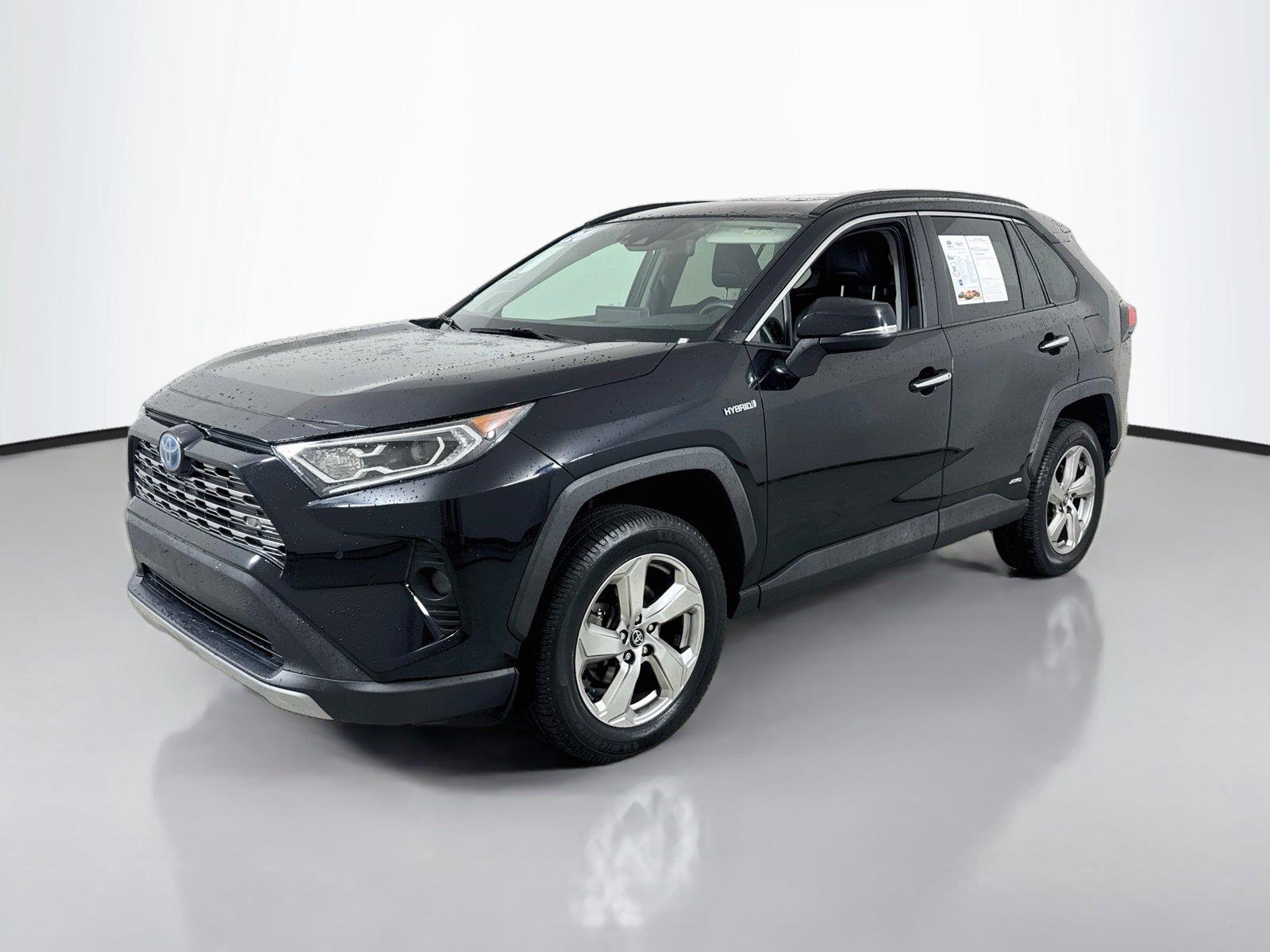 Midnight Black Metallic 2020 Toyota RAV4 Hybrid SUV / Crossover All-Wheel Drive Continuously Variable Transmission