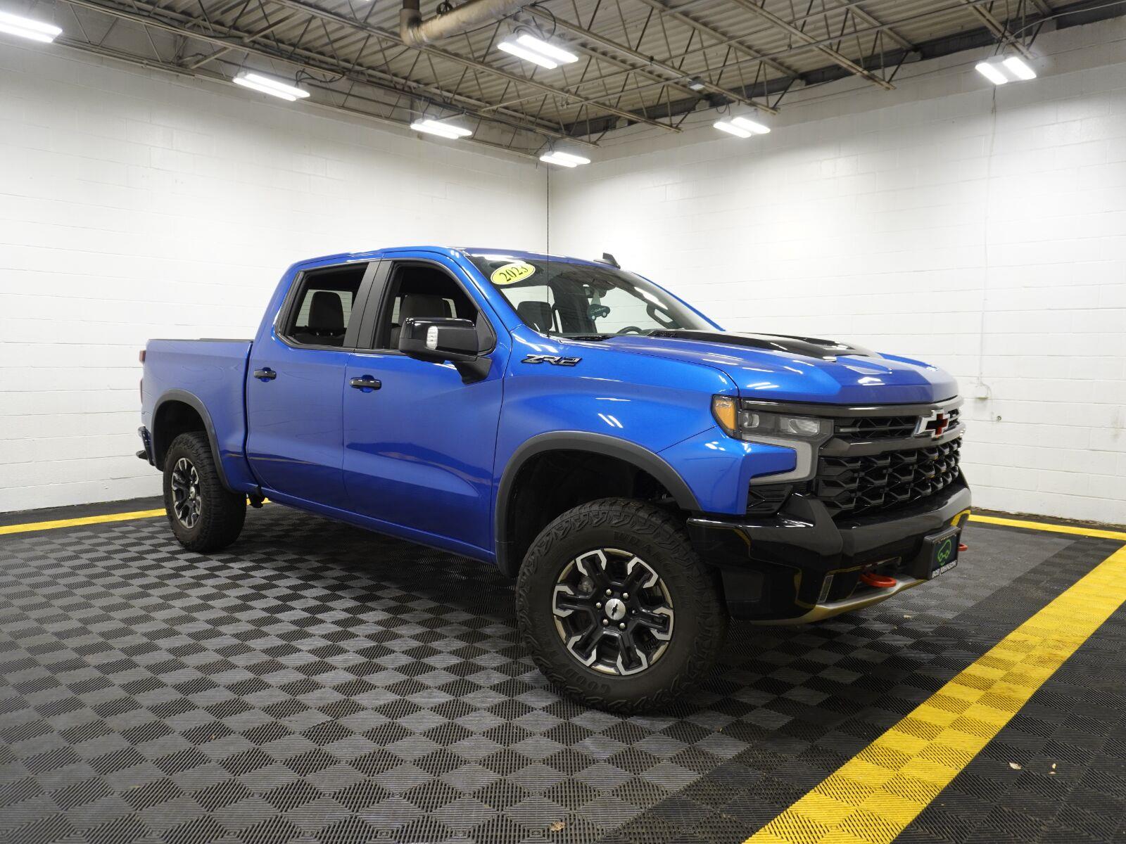 Glacier Blue Metallic 2023 Chevrolet Silverado 1500 Pickup Truck Four-Wheel Drive Automatic
