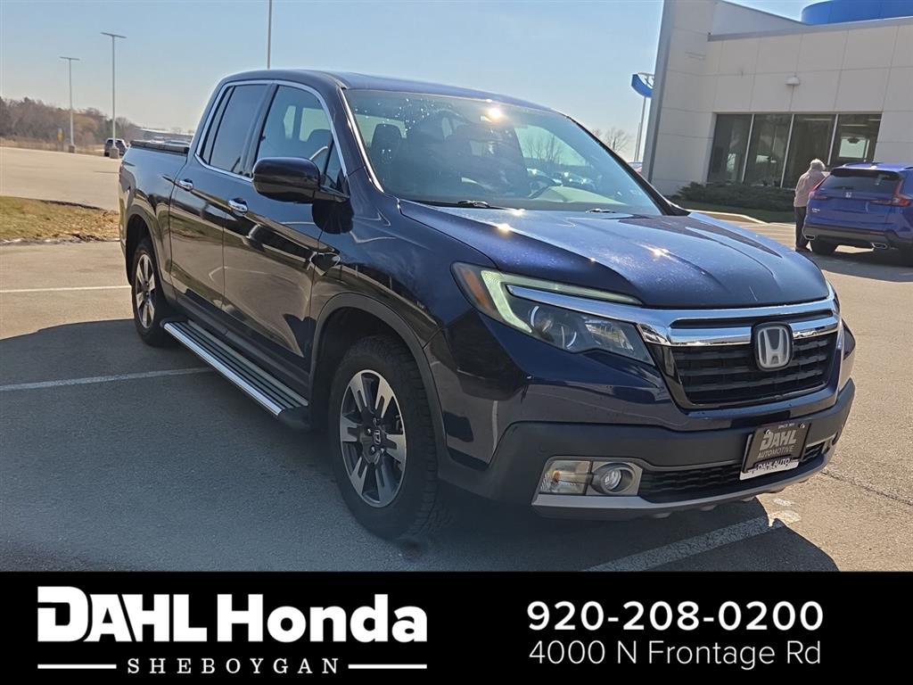 Black (Obsidian Blue Pearl) 2017 Honda Ridgeline RTL-E AWD Pickup Truck All-Wheel Drive Automatic