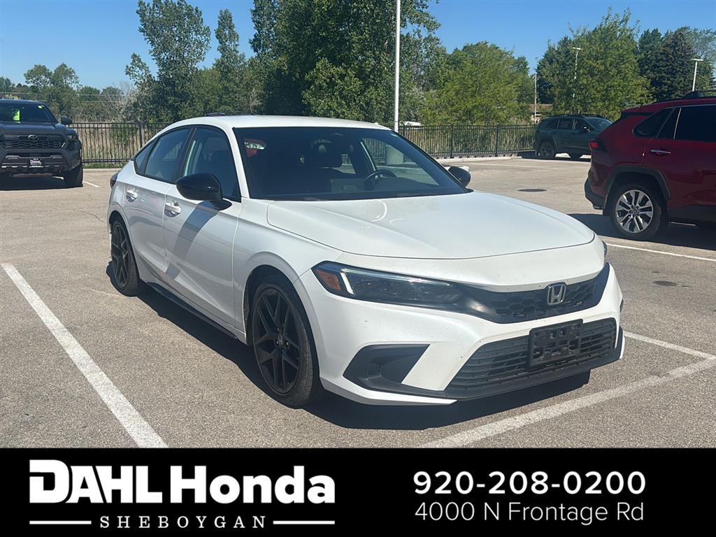 Platinum White Pearl 2023 Honda Civic Hatchback Hatchback Front-Wheel Drive Continuously Variable Transmission